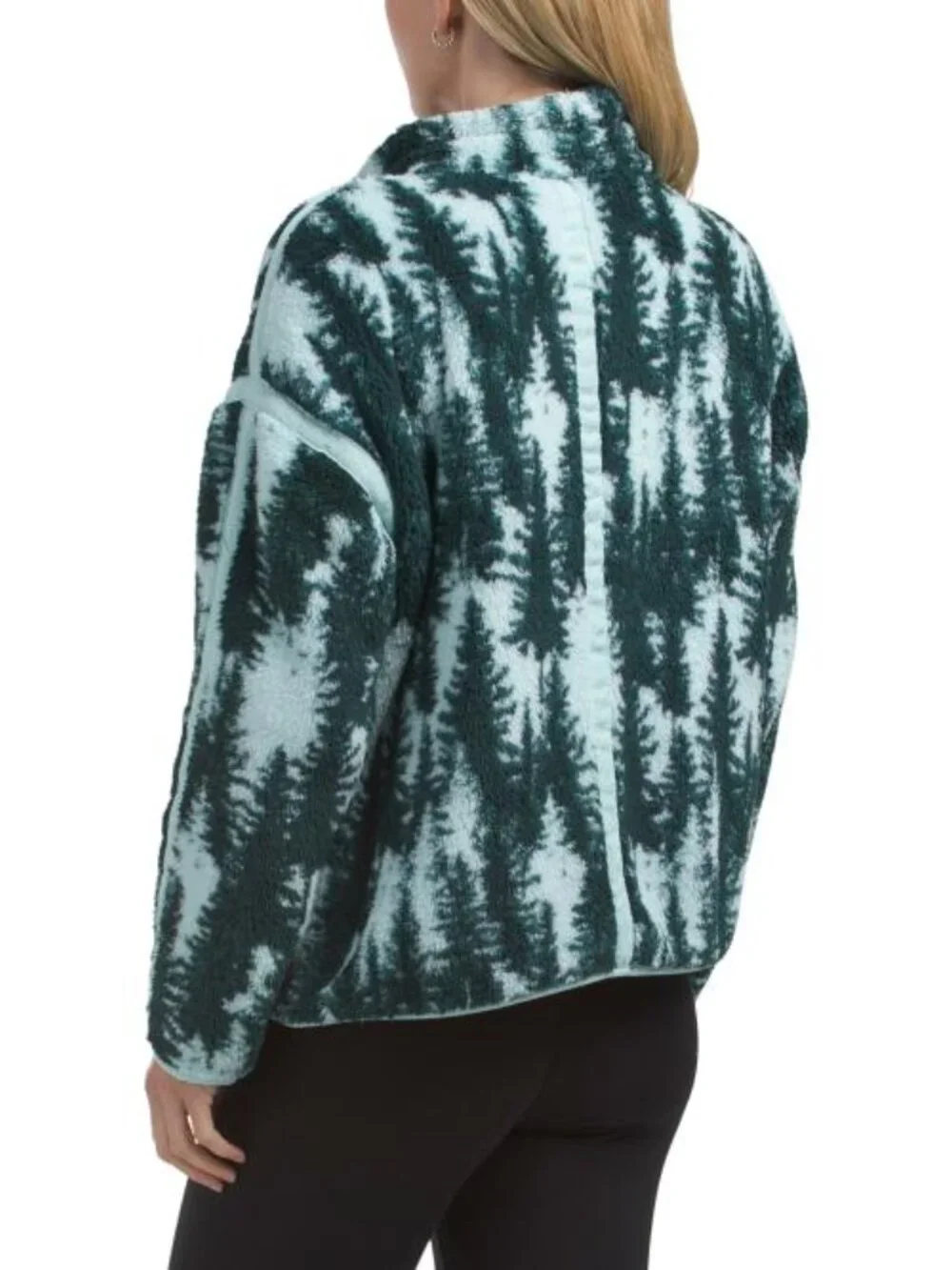 EDDIE BAUER Cedar Ridge Quarter Zip Printed Sherpa Jacket